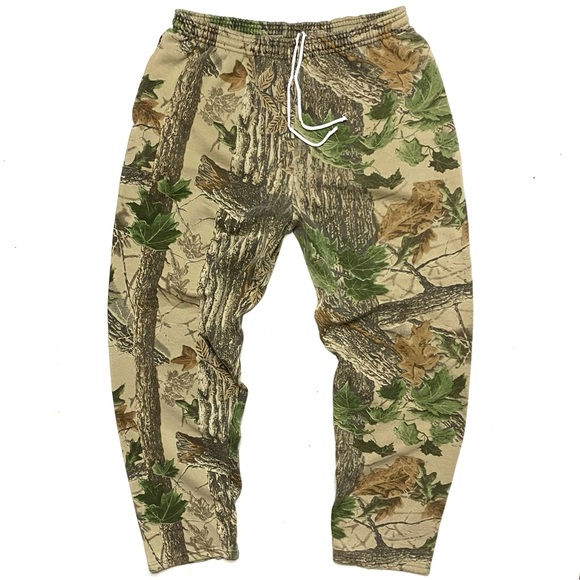 Vintage 90’s JERZEES Outdoors Realtree Camo Jogger Sweatpants Made In USA XL - Picture 1 of 10